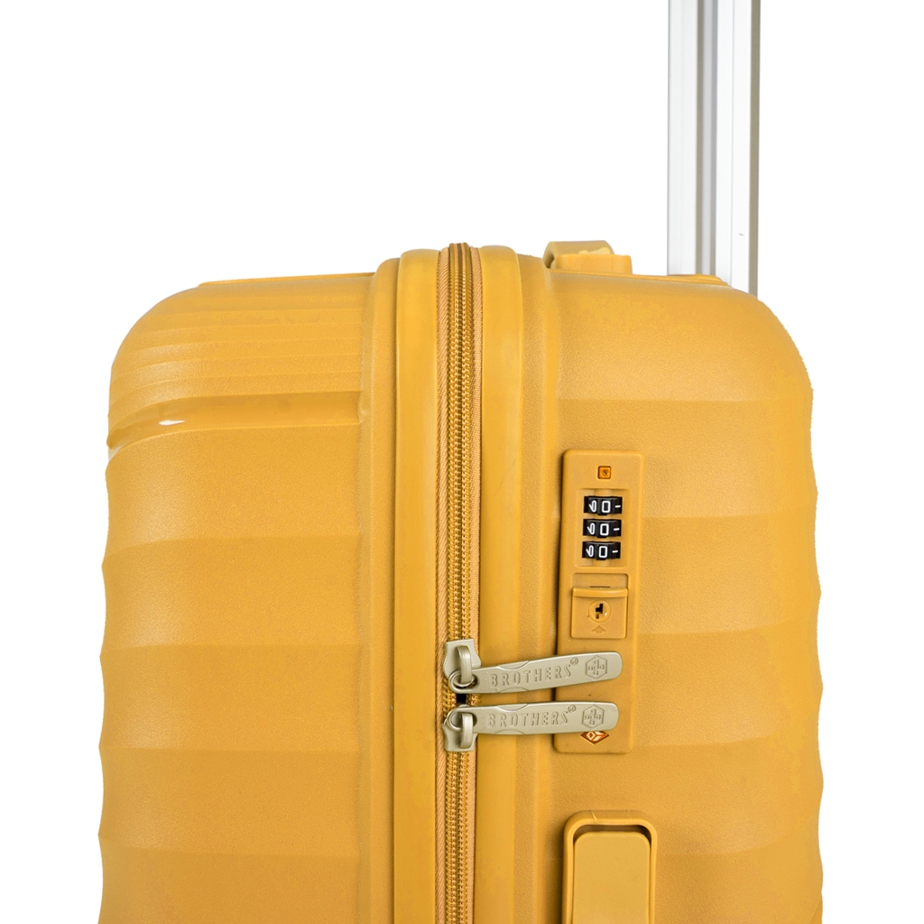 Khóa số TSA chuẩn an ninh hàng không quốc tế trên Vali kéo Brothers 701 màu vàng
