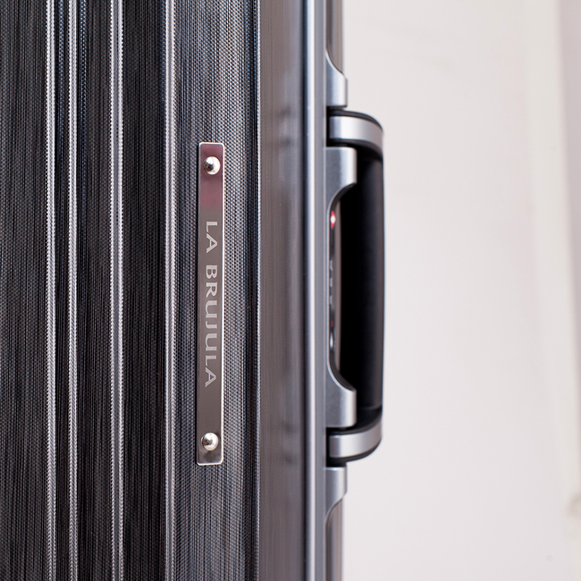 Vali La Brujula 9109A 19 inch (S) - Grey Hairline nhựa dẻo 100% PC, bền bỉ, chống va đập