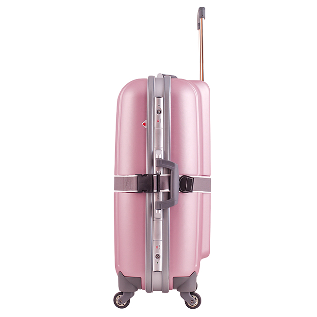 Vali Prince 94866 27 inch (L) - Pink khóa sập khung nhôm kết hợp khóa số TSA