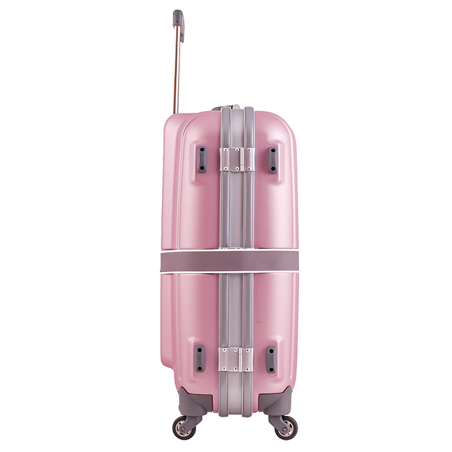 Bản lề khung kim loại trên vali Prince 94866 màu hồng, cực kỳ chắc chắn, bền bỉ